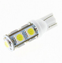 Светодиодная лампа T10 (W5W) 12V 5050 9 SMD LED White Lumen