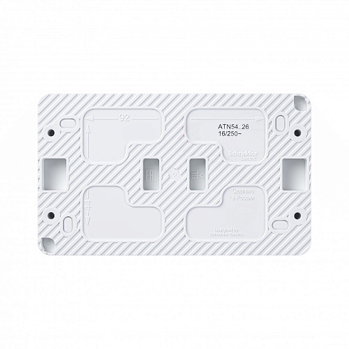 Розетка AtlasDesign Profi54 о/у 2-ая с з/к со шторками, крышка IP54 16А 250B, БЕЛЫЙ