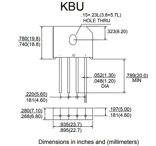 KBU2510, Диодный мост