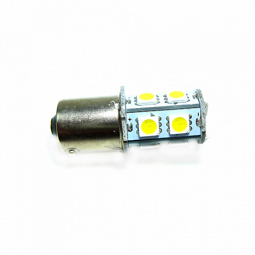 Светодиодная лампа P21W (BA15S) 12V 5050 13 SMD LED White