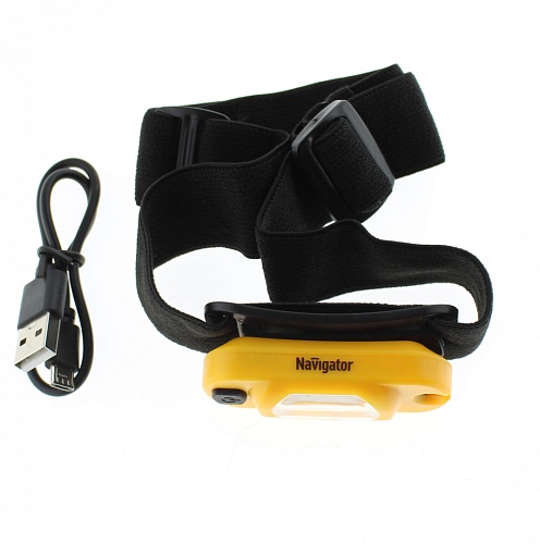 Светодиодный налобный фонарь Navigator NPT-H19-ACCU COB 1 Вт, Li-pol 3.7В 0,25Ач