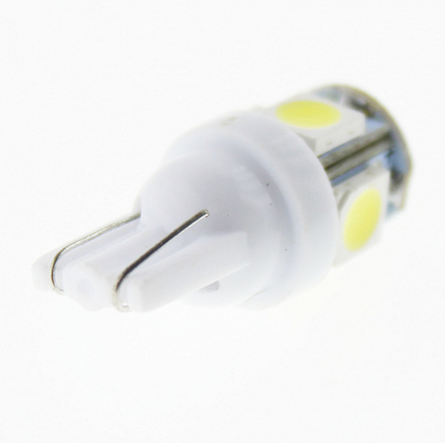 Светодиодная лампа T10 (W5W) 24V 5050 5 SMD LED White Lumen