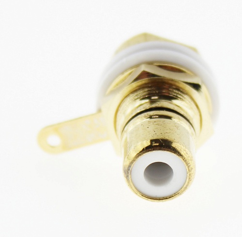 RCA гнездо на панель N1033 (GOLD) чёрный, Разъём