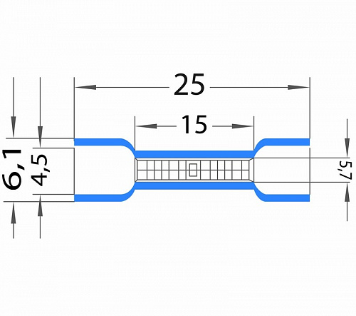 Втулка ГСИ 2,5 (1,5-2,5 mm2) Blue