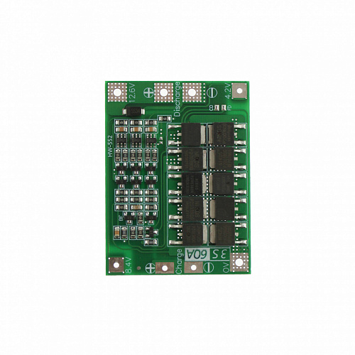 Модуль заряда и защиты Li-Ion АКБ BMS 3х18650 (3S 60A, с балансировкой) для Arduino   