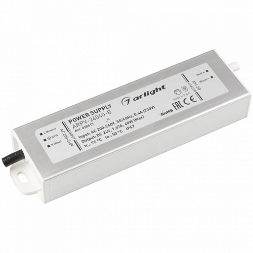 Блок питания Arlight ARPV-24040-B (24V, 1.7A, 40W, IP67)