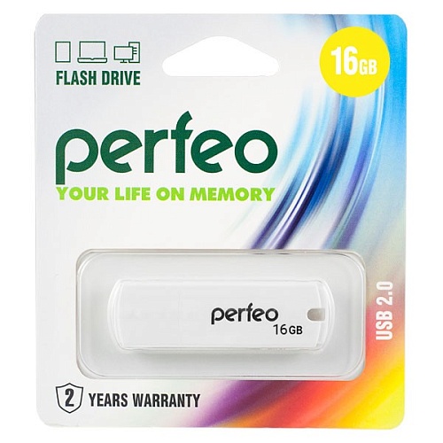 Карты памяти Perfeo USB 16Gb C05 White