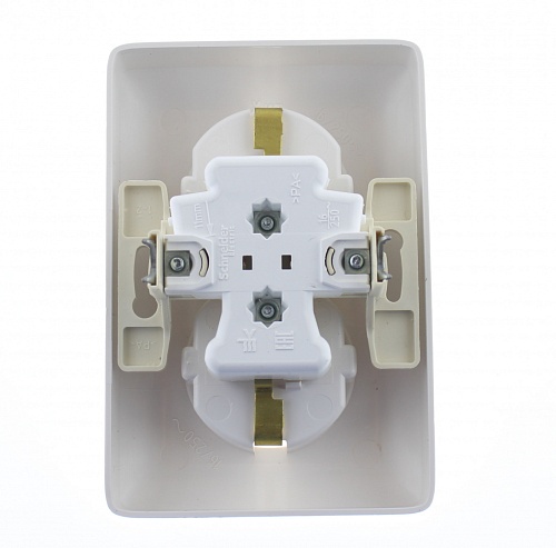 Розетка 2-ая с/у с з/к Schneider Electric ХИТ 250V 16A белый