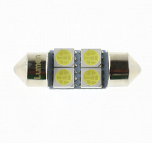 Светодиодная лампа C5W (T11x31) 12V 5050 4 SMD LED White Lumen