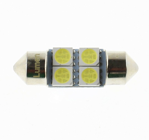Светодиодная лампа C5W (T11x31) 12V 5050 4 SMD LED White Lumen
