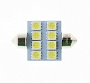 Светодиодная лампа C5W (T11x36) 12V 5050 8 SMD LED White Lumen