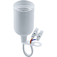 Патрон Navigator NLH-P-F-WH-E27-TB пластиковый белый с КЗВ