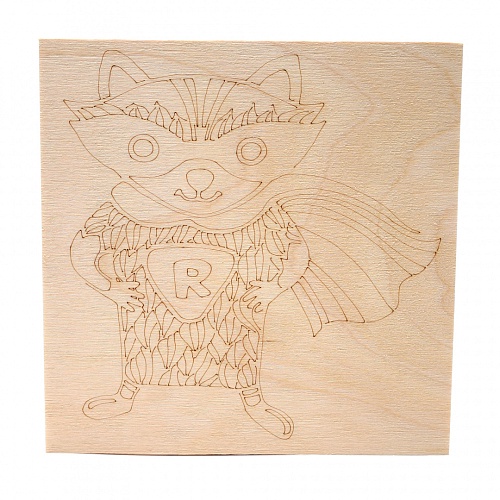 Доска для выжигания 12-0904 "Супергерой Енот" 