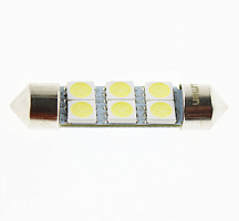 Светодиодная лампа C5W (T11x39) 24V 5050 6 SMD LED White Lumen