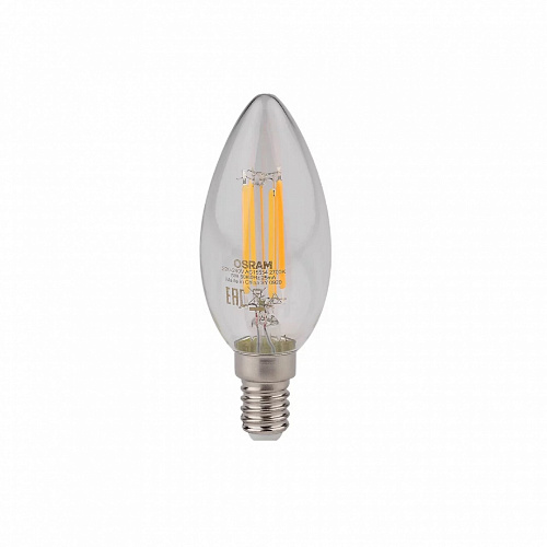 Лампа филаментная светодиодная OSRAM LED SCL B 60 DIM 5W/827 230V CL E14 520lm Filament