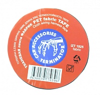 Изолента Terminator IZT1925 fabric черная тканевая 19мм х 25м х 0,25мм
