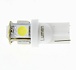 Светодиодная лампа T10 (W5W) 12V 5050 5 SMD LED White Lumen