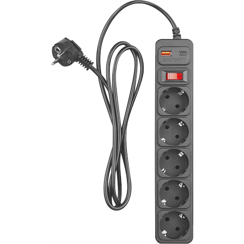 Удлинитель OSP-USB-05-180-ESC-3х0.75-BL