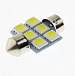 Светодиодная лампа C5W (T11x31) 12V 5050 6 SMD LED White Lumen