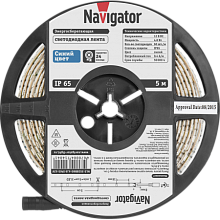 Лента светодиодная Navigator NLS-3528B60-4.8-IP65-12V R5 Blue