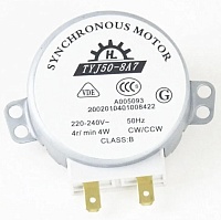 Двигатель для СВЧ TYJ50-8A7 ( 49TYZ-A2) 220-240VAC 4W 4-4,8 об/мин