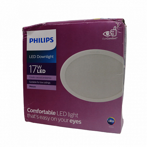 Светильник Philips 59466 MESON 150 17W WH recessed LED (17Вт, 1300Лм, 4К) 1 Повреждена упаковка