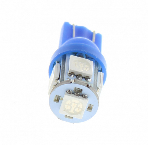 Светодиодная лампа T10 (W5W) 12V 5050 5 SMD LED Blue Lumen