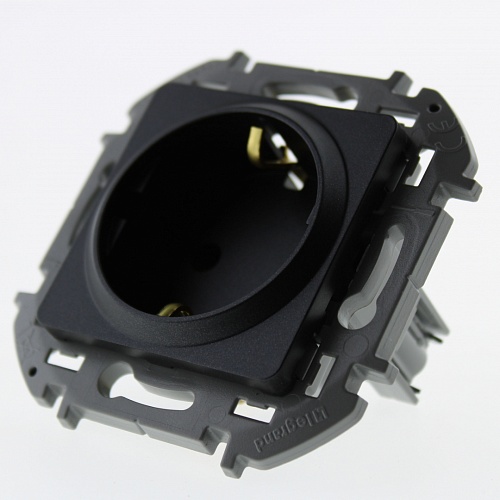 Розетка Legrand Inspiria с/у с з/к и шторками антрацит