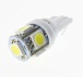 Светодиодная лампа T10 (W5W) 24V 5050 5 SMD LED White Lumen
