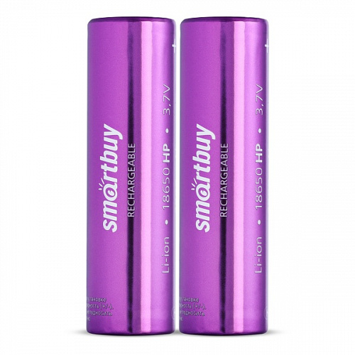 Аккумулятор Smartbuy LI18650-2000mAh SBBR-18650-2S2000HP, плоский контакт