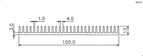 Охладитель HS 172-30   150x30x13мм