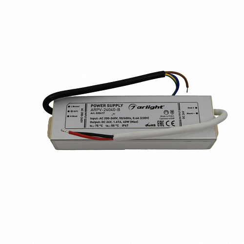 Блок питания Arlight ARPV-24040-B (24V, 1.7A, 40W, IP67)