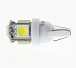 Светодиодная лампа T10 (W5W) 24V 5050 5 SMD LED White Lumen