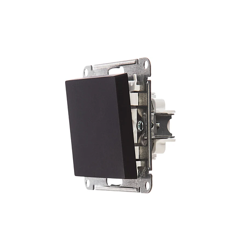 Переключатель проходной AtlasDesign c/у 1-кл IP20 10А механизм ATN001061 КАРБОН