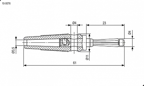 BANAN штекер 10-0076 (красный,ПВХ), Разъём