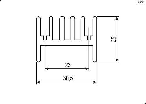 Охладитель BLA021-50  25х30,5х50мм