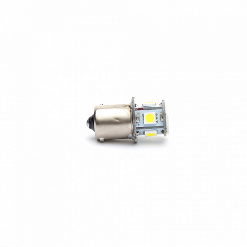 Светодиодная лампа R5W (BA15S) 12V 5050 8 SMD LED White