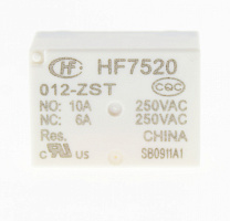 HF7520/012-ZST  12VDC, 16A, 1C, Реле электромагнитное HF7520/012-ZST  12VDC, 16A, 1C