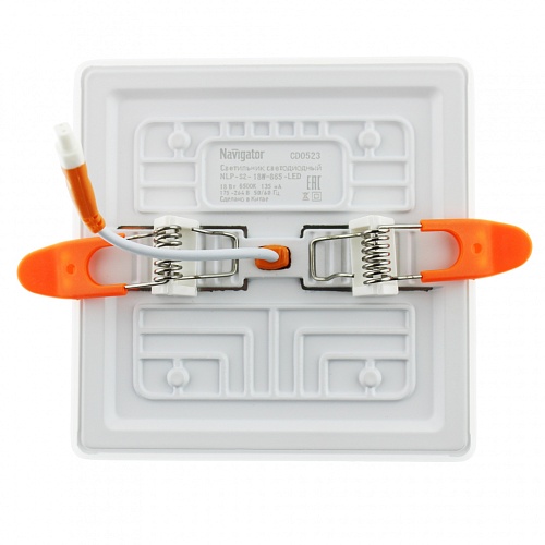 Светильник безрамочный 18Вт, 6500К, квадратный, с регулируемым диаметром врезного отверстия 50-110мм Navigator (NLP-S2-18W-865-LED)