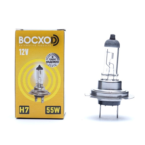 Галогенная лампа головного света H7 BOCXOD Standart 3700К 12V 55W PX26d 80517