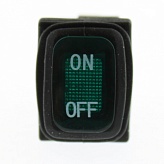 Переключатель клавишный SB008-12V IP65 on-off зеленый
