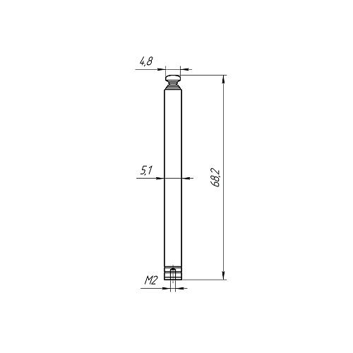 Антенна телескопическая D5mm 67-230mm AST-2