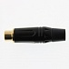 RCA гнездо на кабель (чёрный, металл GOLD), Разъём
