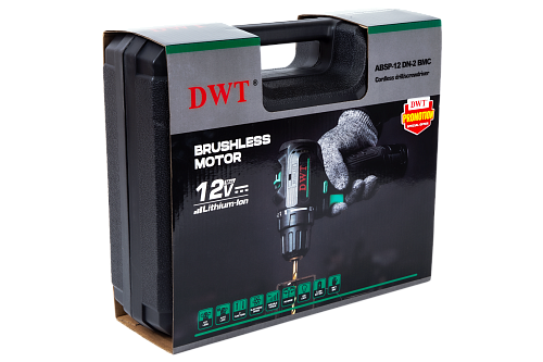 Бесщеточная аккумуляторная дрель-шуруповерт 35Нм DWT ABSP-12 DN-2 BMC