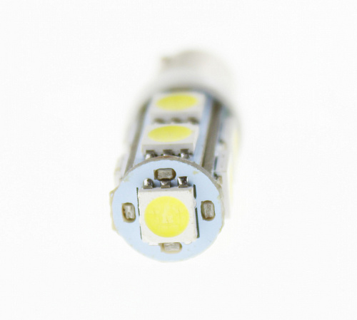 Светодиодная лампа T4W (BA9s) 12V 5050 9 SMD LED White Lumen