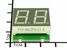 SHD0028G (Двухразрядный светодиодный семисегментный дисплей со сдвиговым регистром, зеленый)