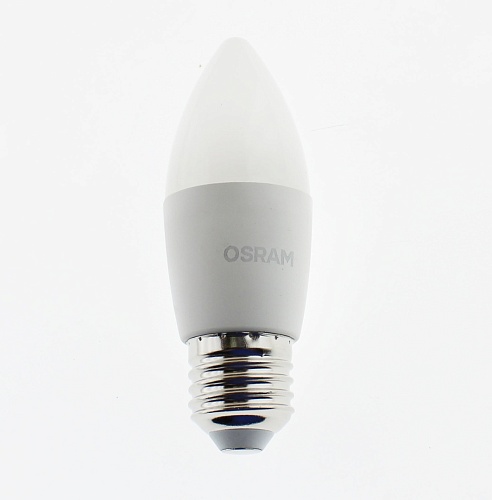 Лампа "свеча" светодиодная OSRAM LED Star 9Вт, 806лм, 6500К, E27 (замена 75Вт) Витрина