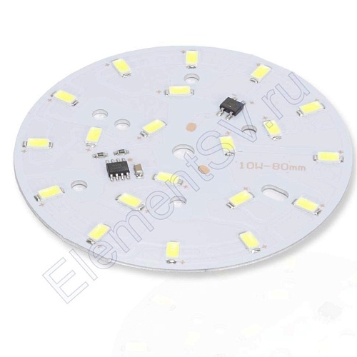 Светодиодная матрица "прямого включения" IC 10W 6000К smd5730 (220V, 850lm, 20LED, d80mm)