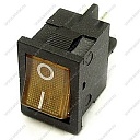 Переключатель клавишный KCD1-104(N)-1C Y/4P 12V on-off желтый