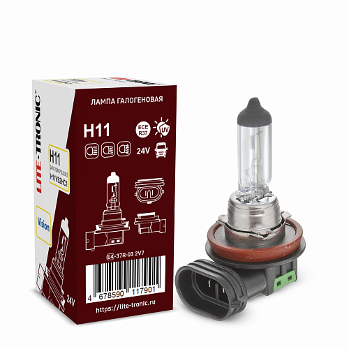 Галогенная лампа головного света H11 Lite-Tronic Vision 24V 70W PGJ19-2